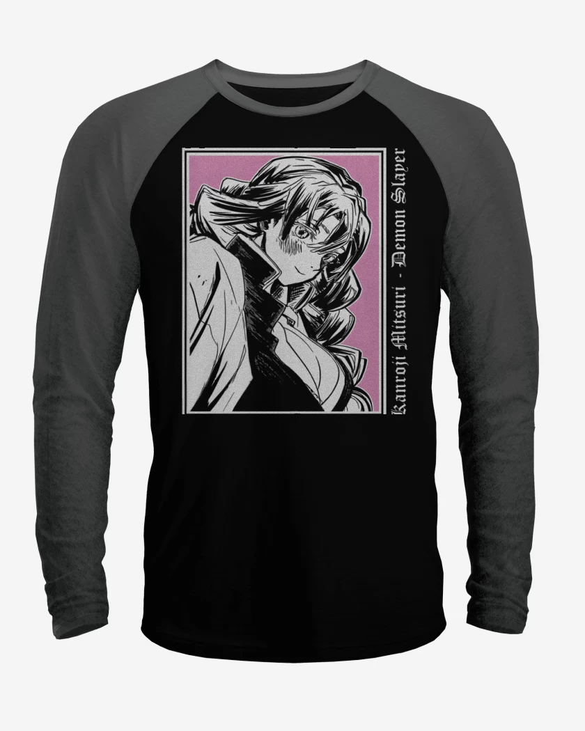 Polera Raglan Negro / Negro Heather de Kanroji
