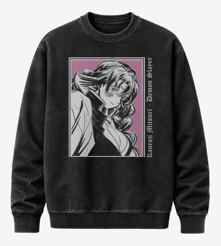Poleron Polo Acid Wash Negro de Kanroji