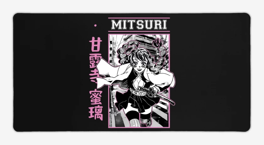 Mouse pad Gamer Negro de Mitsuri
