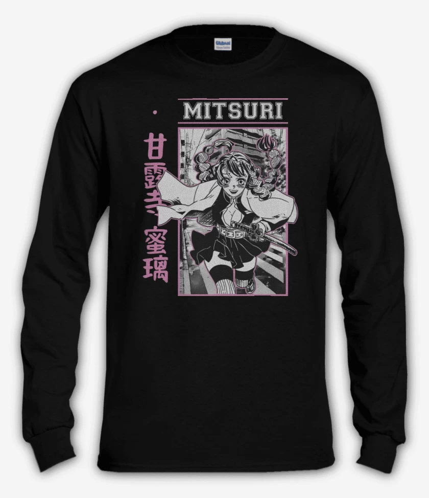 Polera manga larga Negro de Mitsuri