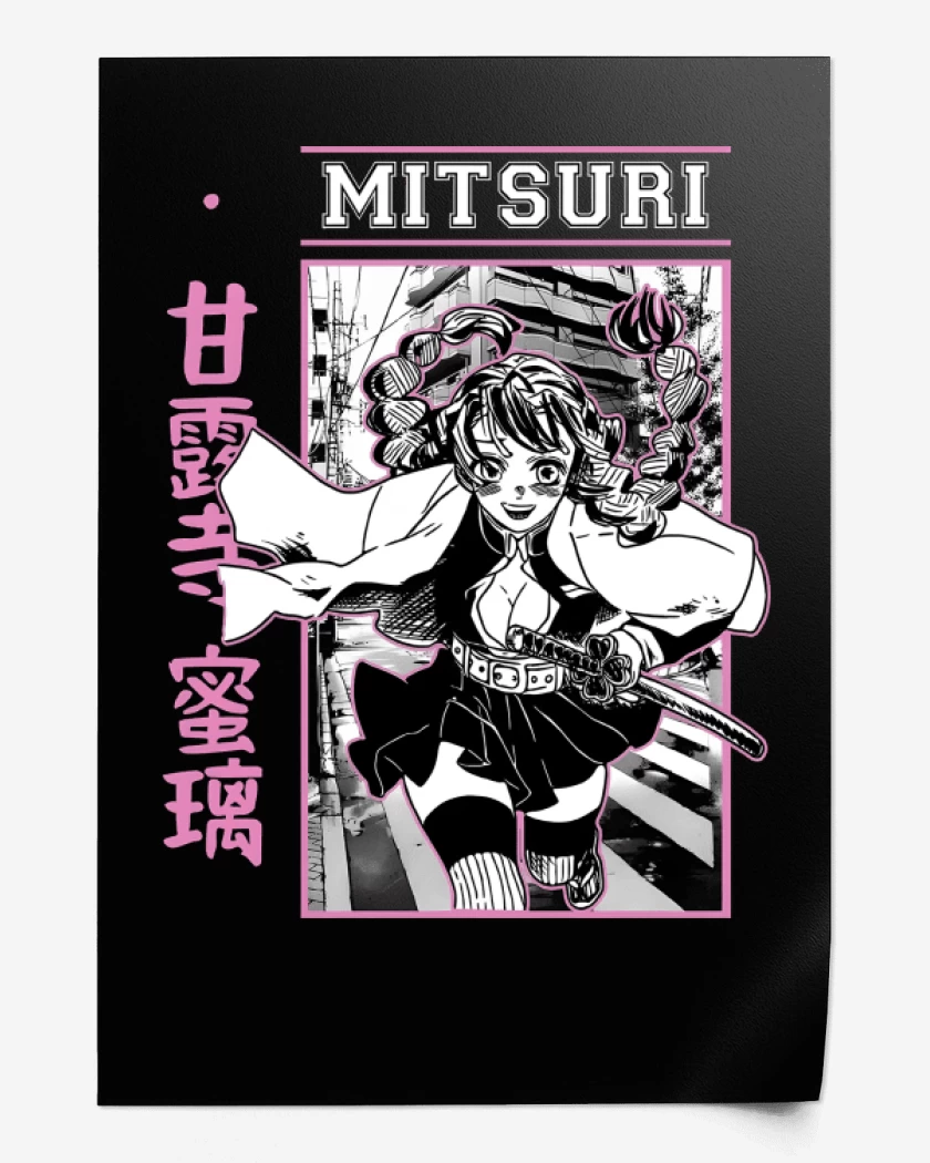 Print Negro de Mitsuri
