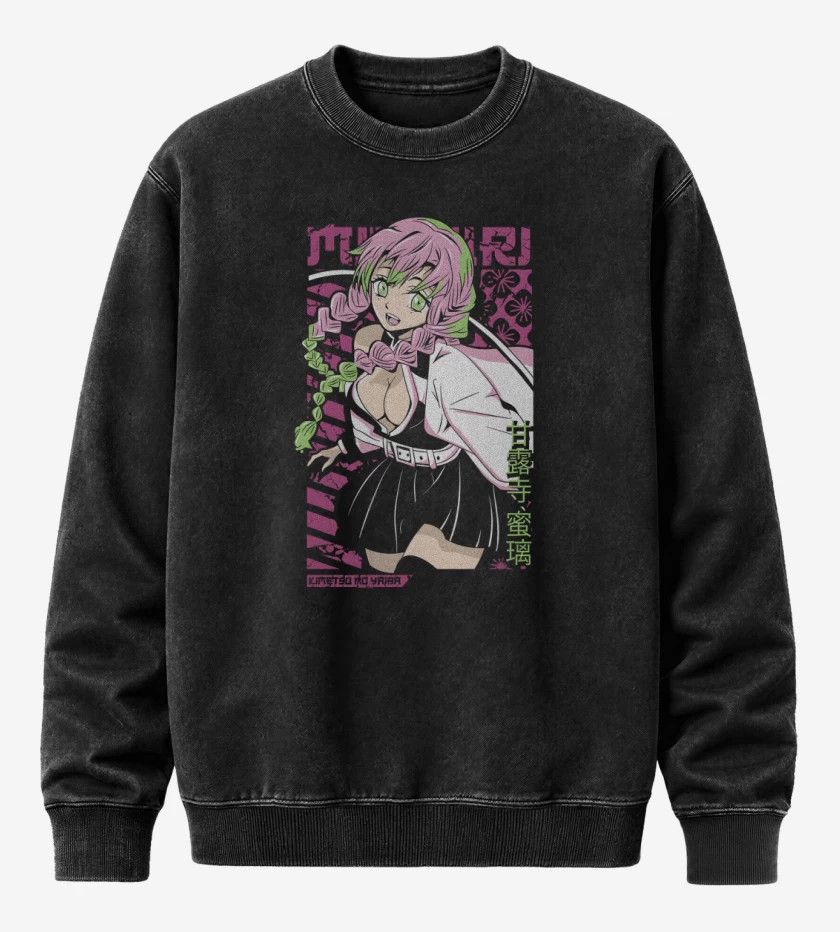 Poleron Polo Acid Wash Negro de Pilar del Amor