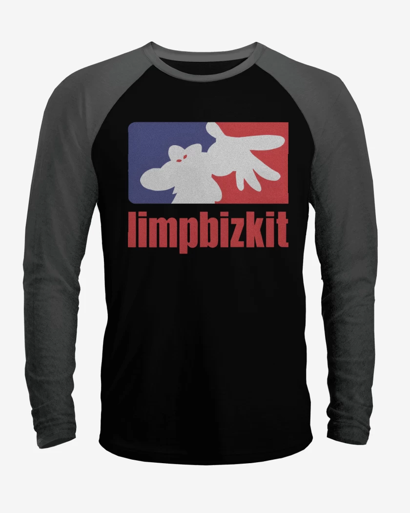 Polera Raglan Negro / Negro Heather de Limpbizkit