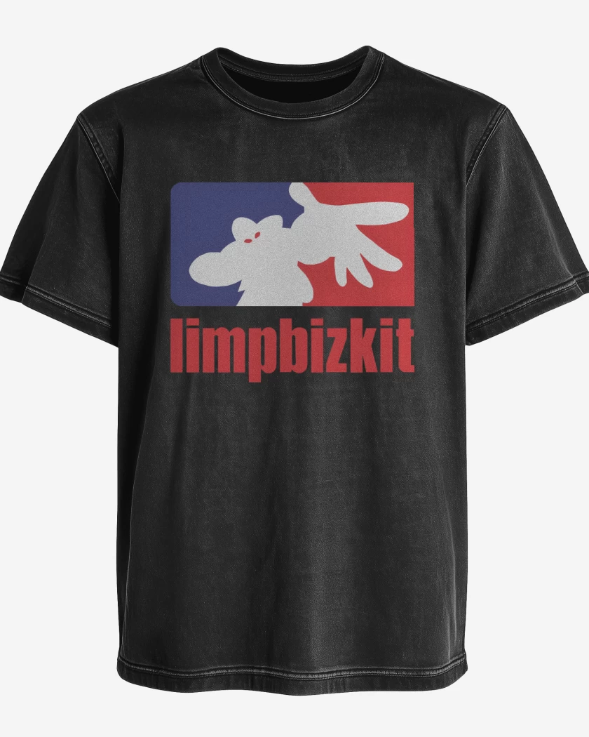 Polera desgastada Negro de Limpbizkit