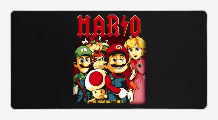 Mouse pad Gamer Negro de Rainbow Road to Hell
