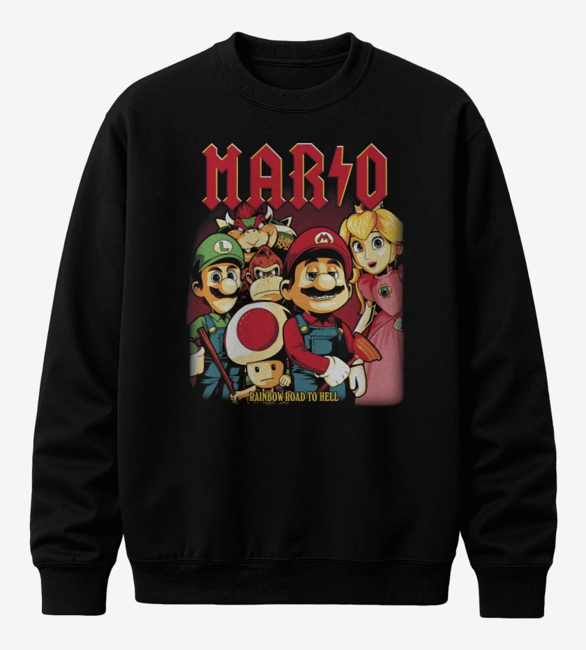 Poleron polo Negro de Rainbow Road to Hell
