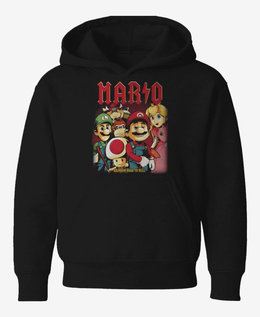 Poleron de niño Negro de Rainbow Road to Hell