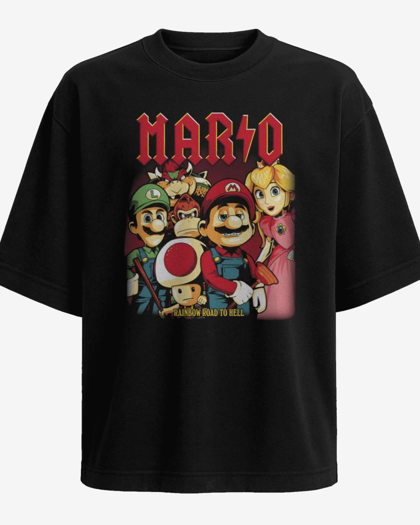 Polera Oversize Rainbow Road to Hell