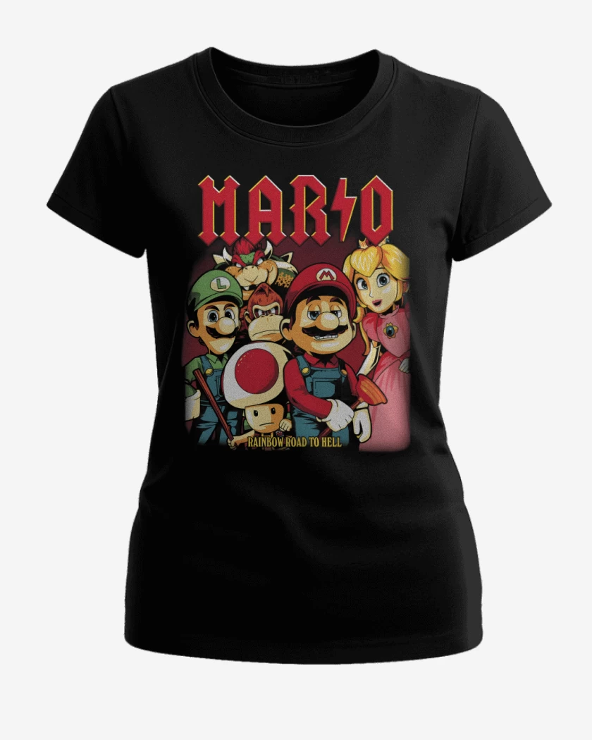 Polera de Mujer Negro de Rainbow Road to Hell