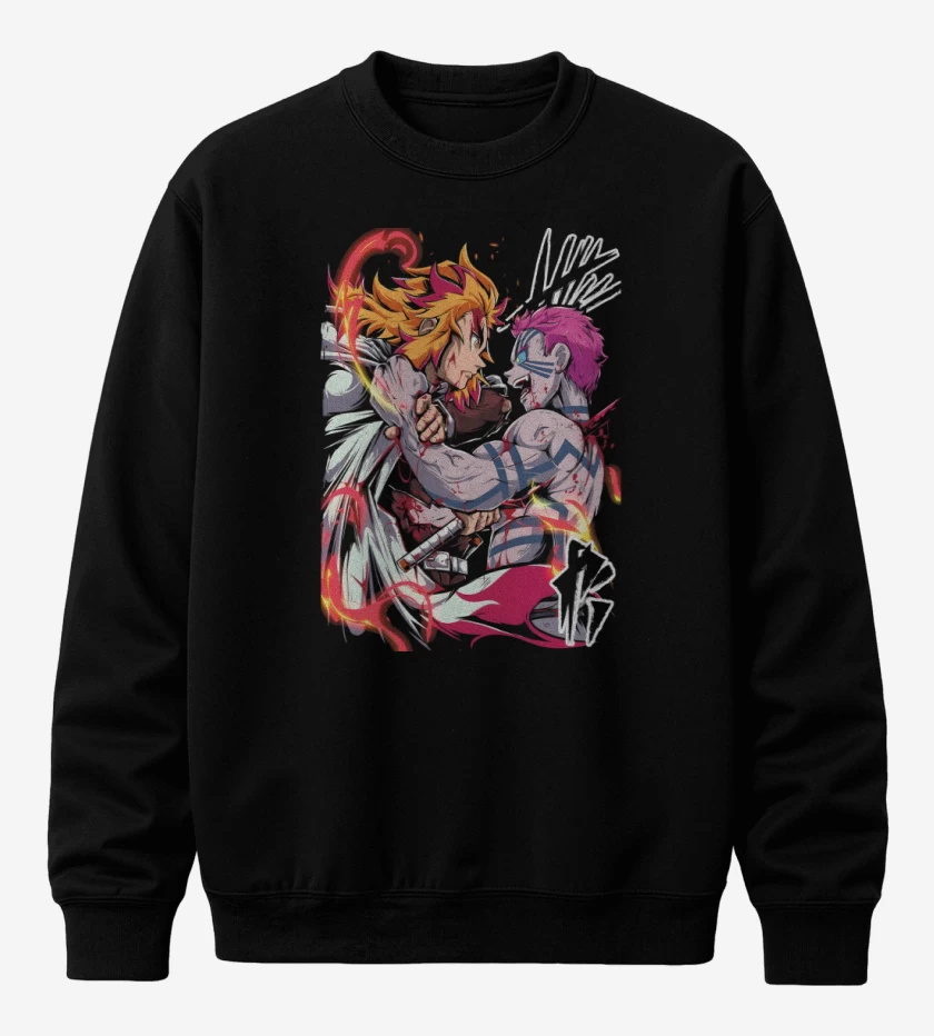 Poleron polo Negro de Rengoku vs Akasa