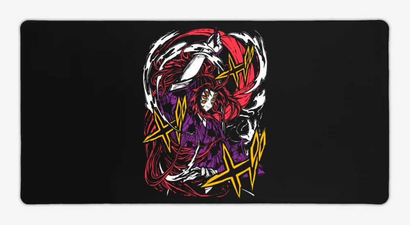 Mouse pad Gamer Negro de Kokushibo 