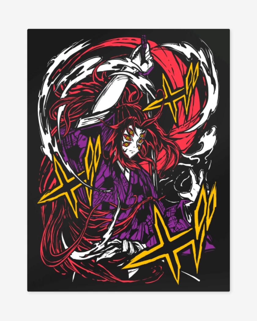 Print metalico Negro de Kokushibo 