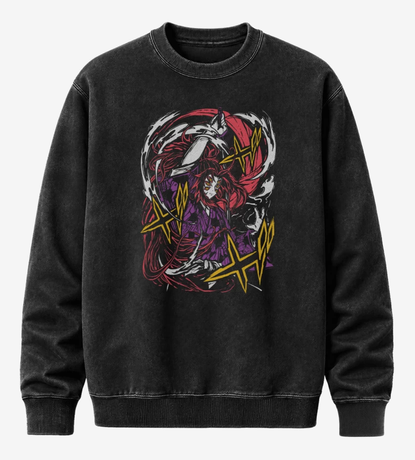 Poleron Polo Acid Wash Negro de Kokushibo 