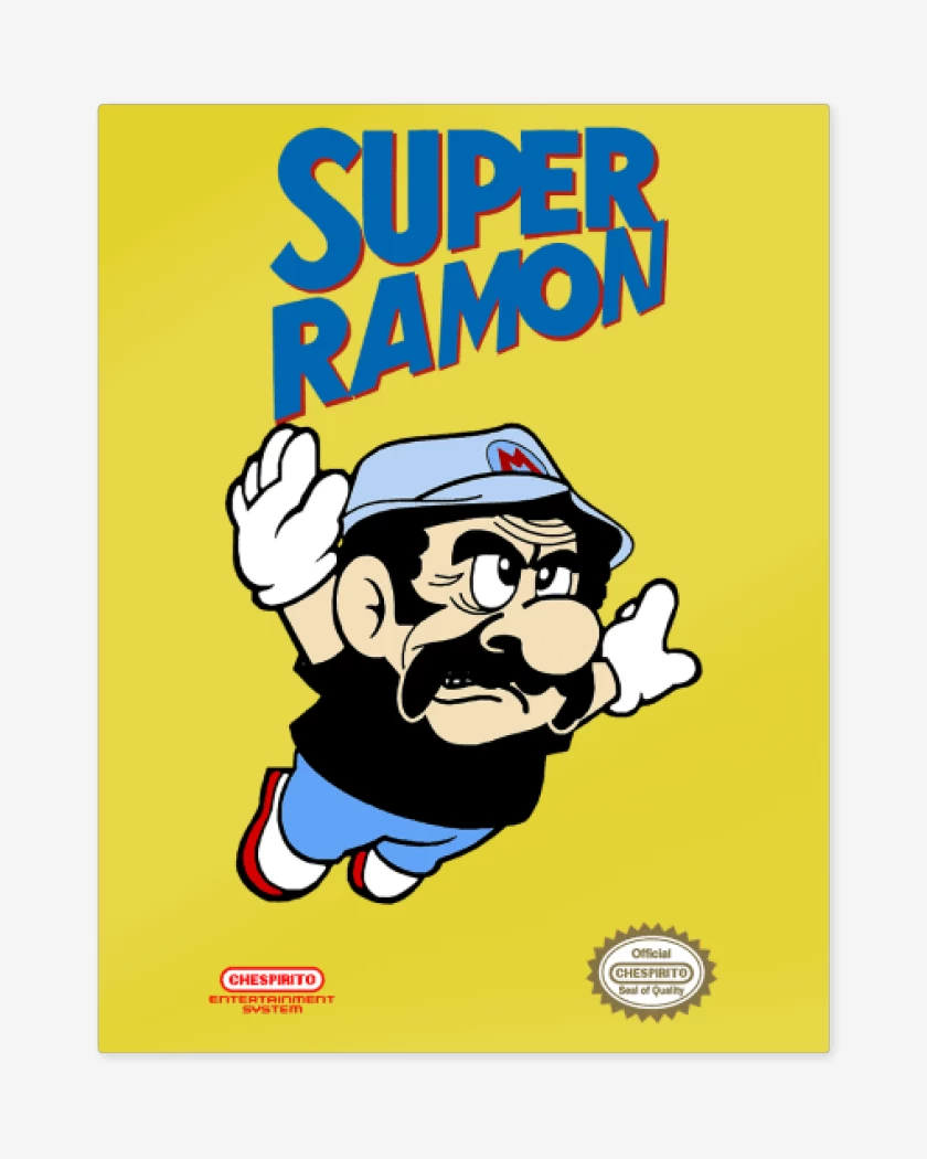 Print metalico Amarillo de Super Ramon