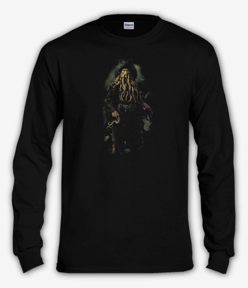 Polera manga larga Negro de Davy Jones