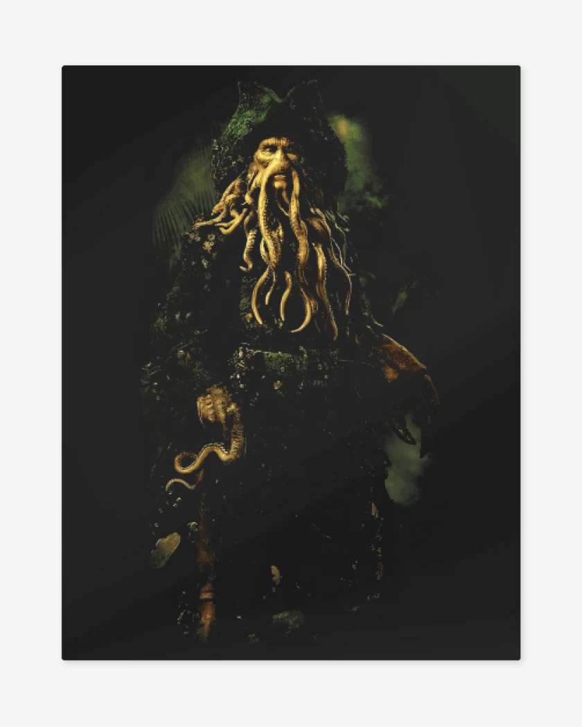 Print metalico Negro de Davy Jones