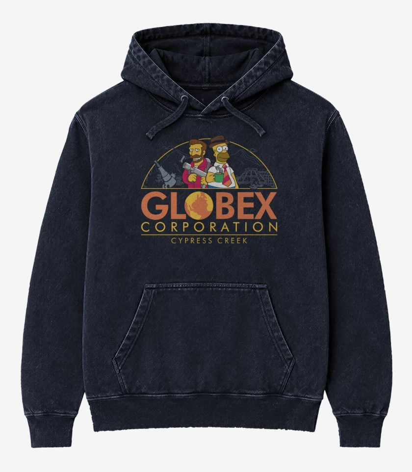 Poleron Canguro Acid Wash Azul Marino de Globex corporation