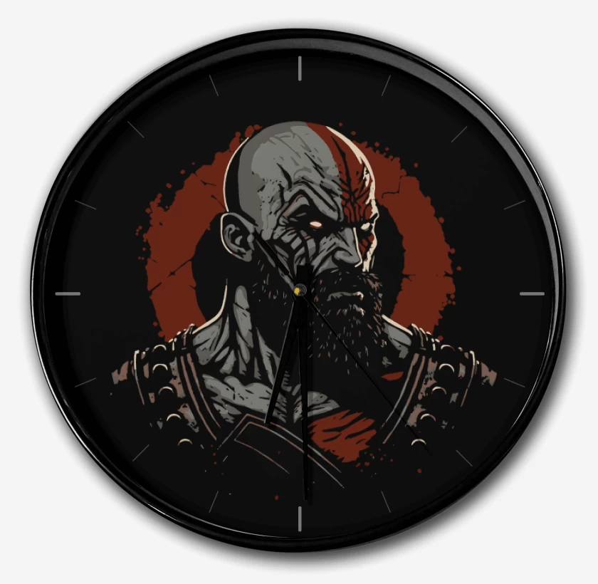 Reloj Negro de Kratos enojado