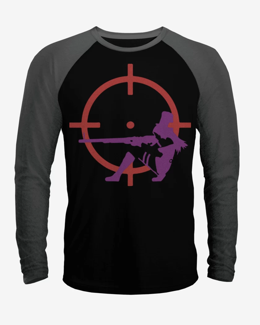 Polera Raglan Negro / Negro Heather de Cait
