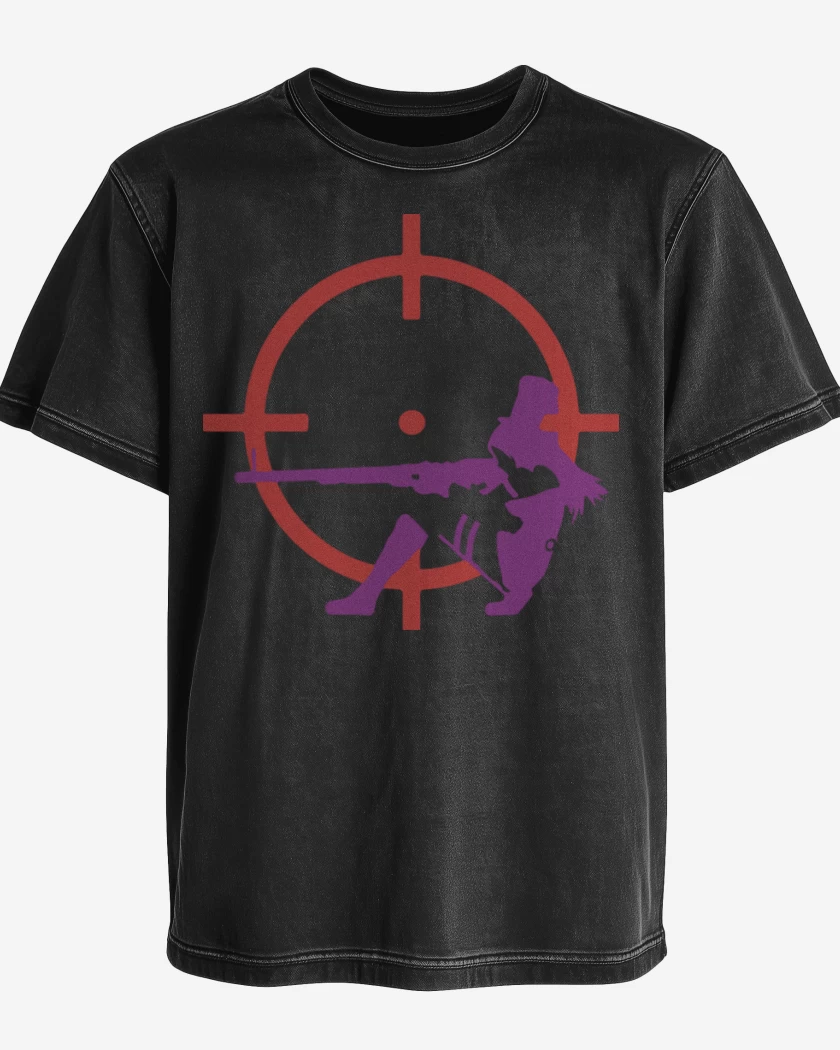 Polera desgastada Negro de Cait