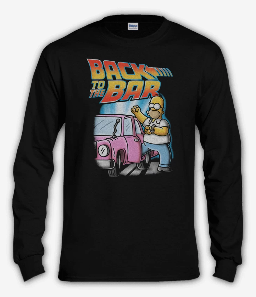 Polera manga larga Negro de Volver al Bar