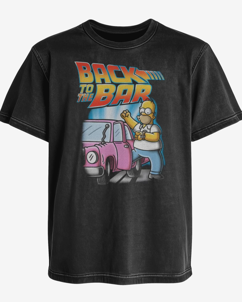 Polera desgastada Negro de Volver al Bar