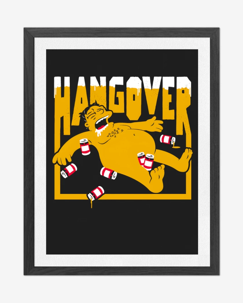 Cuadro decorativo Negro de Barney Hangover