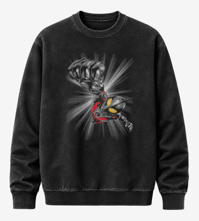 Poleron Polo Acid Wash Negro de Ultrahombre