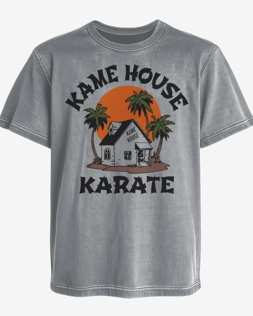 Polera desgastada Gris Melange de Kame House Karate