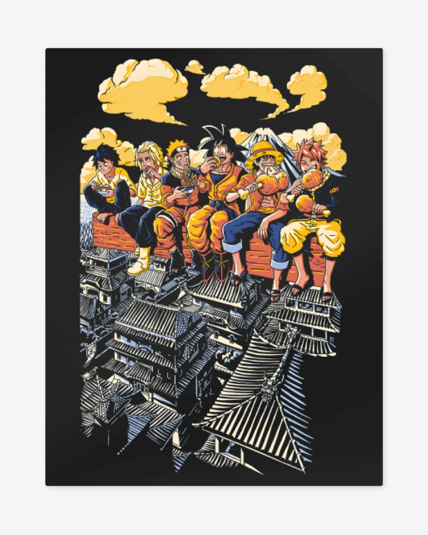 Print metalico Almuerzo Anime