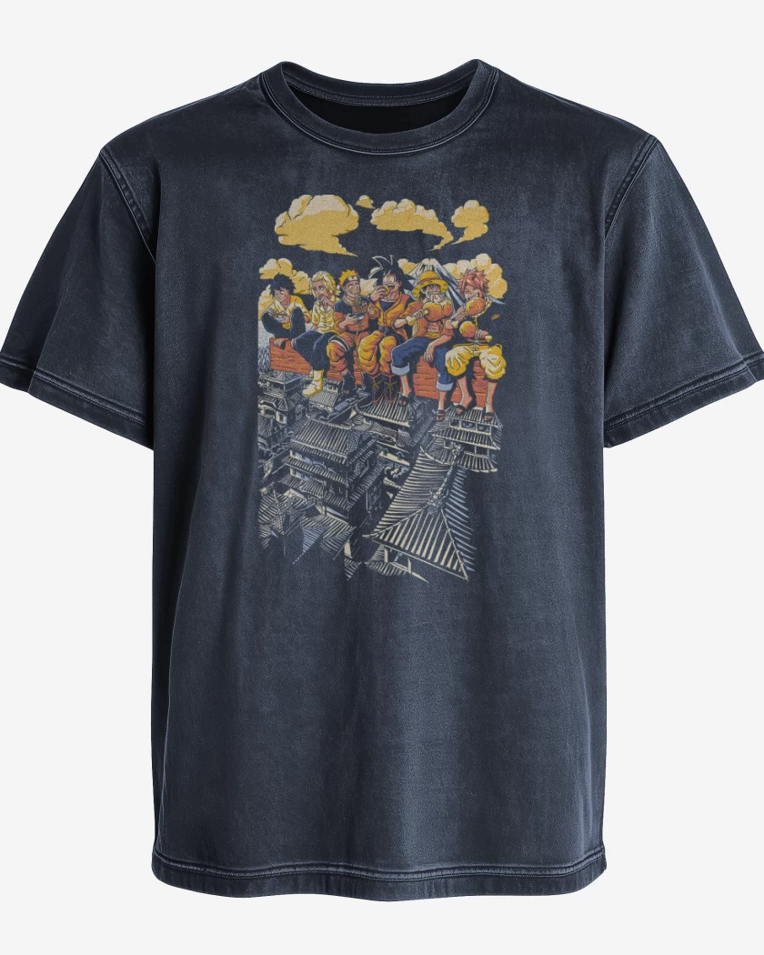 Polera desgastada Almuerzo Anime