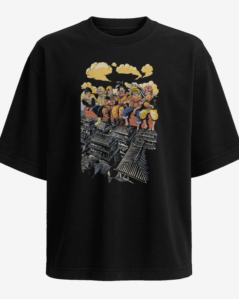 Polera Oversize Almuerzo Anime