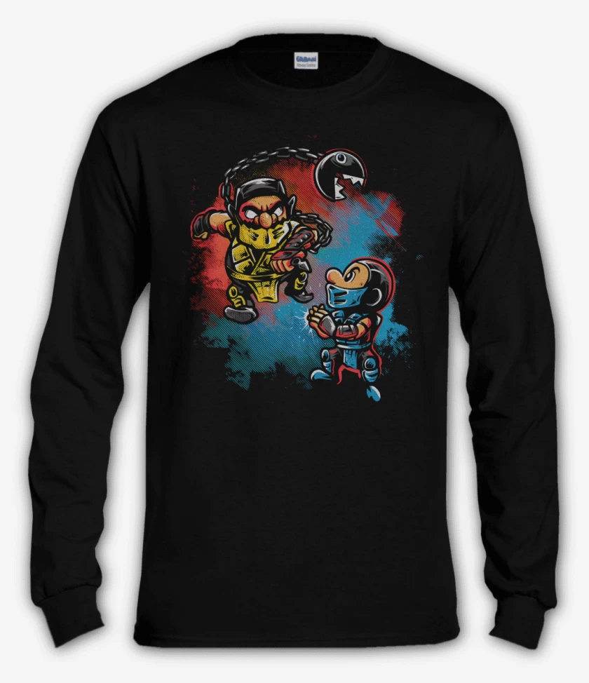 Polera manga larga Negro de Bigote Kombat
