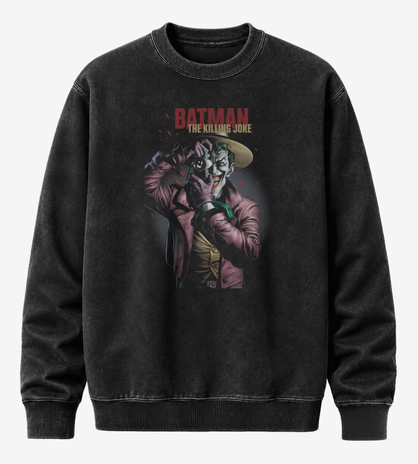 Poleron Polo Acid Wash Negro de La Broma Asesina