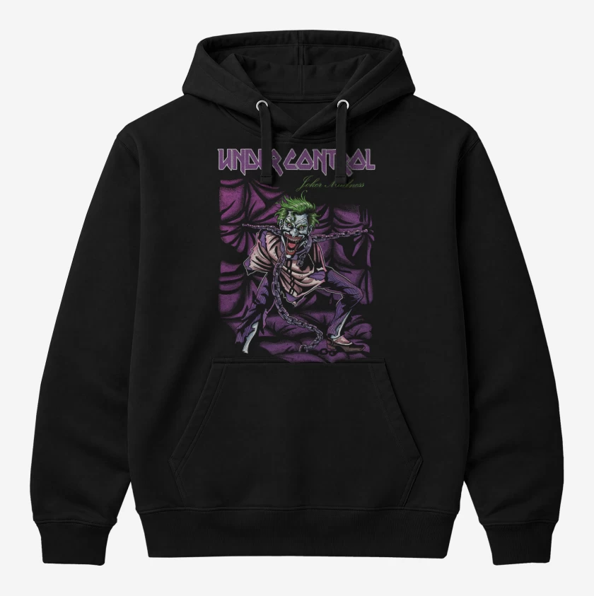 Polerón Canguro Negro de Joker Madness
