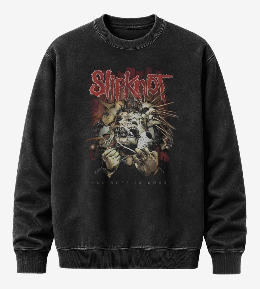 Poleron Polo Acid Wash Negro de All Hope is Gone