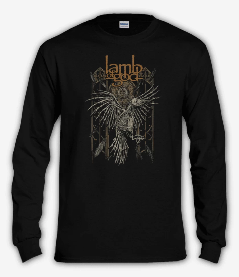 Polera manga larga Negro de Cuervo Muerto