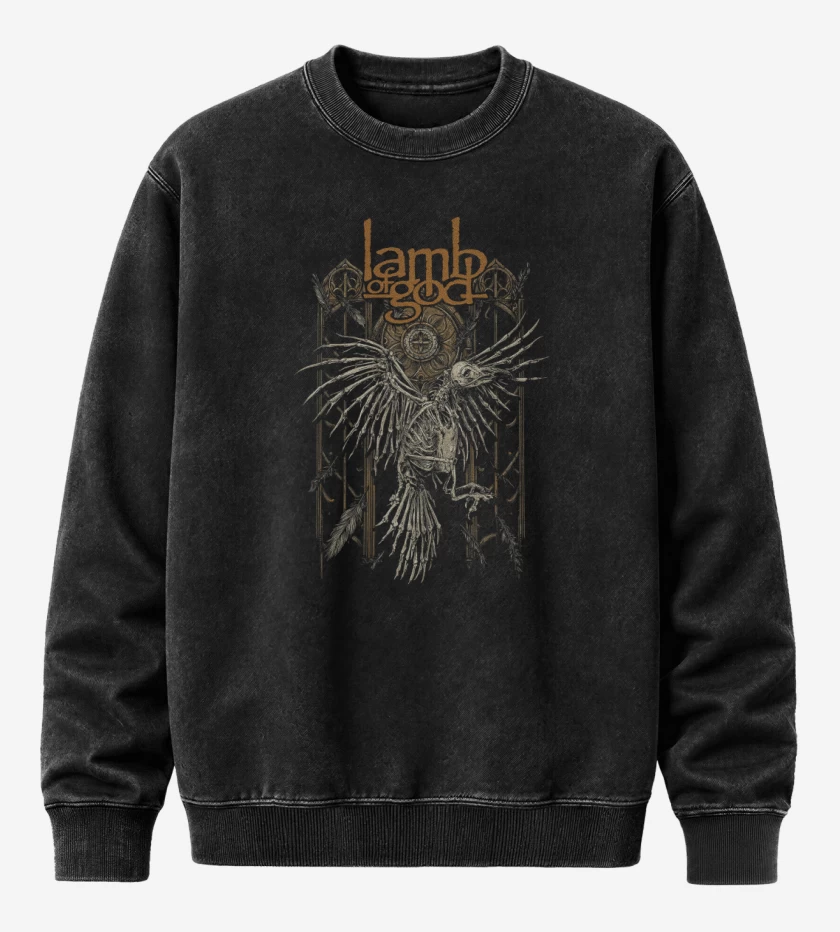 Poleron Polo Acid Wash Negro de Cuervo Muerto