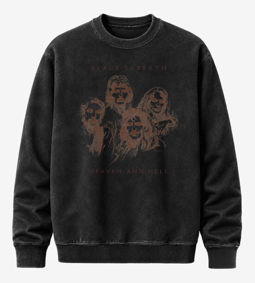 Poleron Polo Acid Wash Negro de Black Dio 