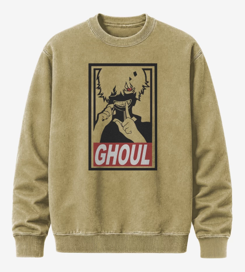 Poleron Polo Acid Wash Beige de Ghoul