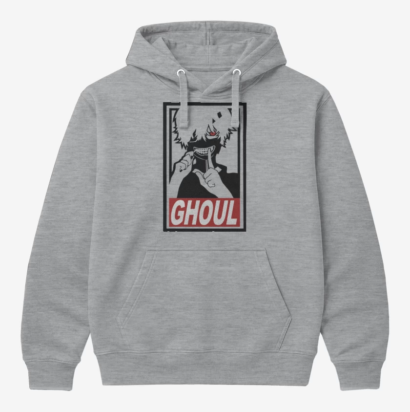 Polerón Canguro Gris Melange de Ghoul