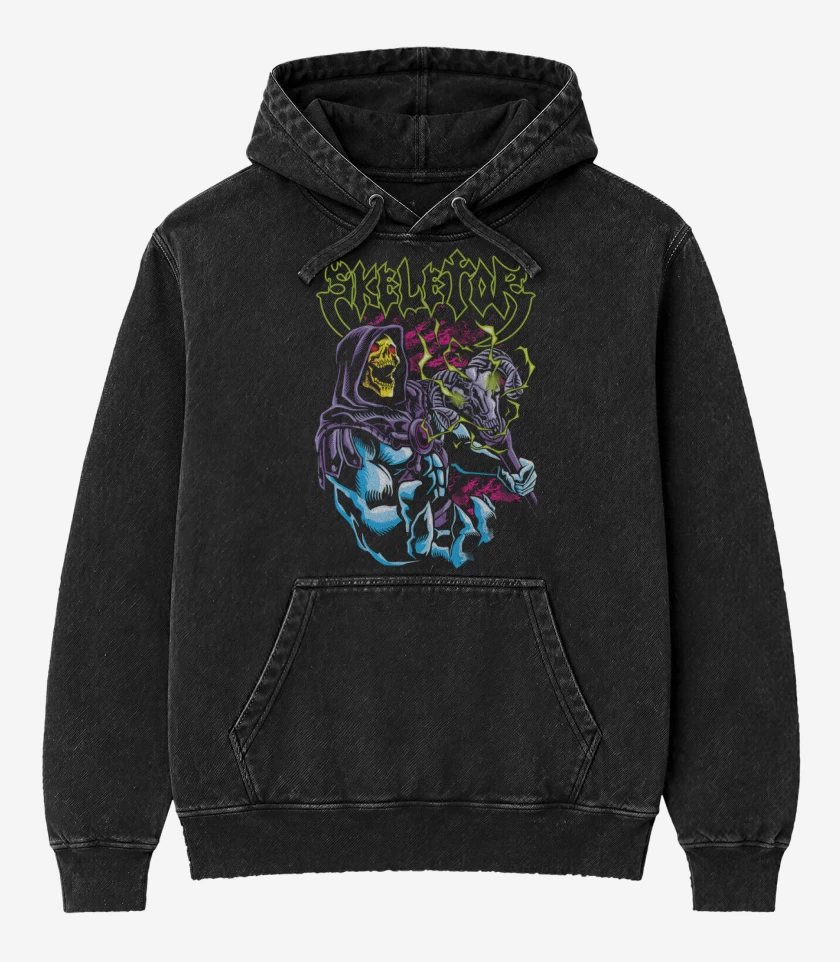 Poleron Canguro Acid Wash Negro de Morbid Master 