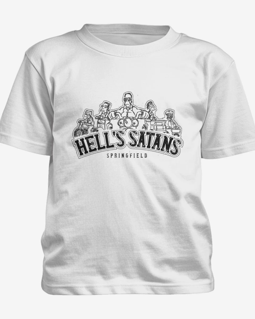 Polera de niño Blanco de Los Hells Satans