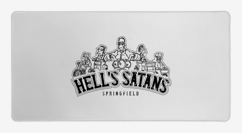Mouse pad Gamer Blanco de Los Hells Satans