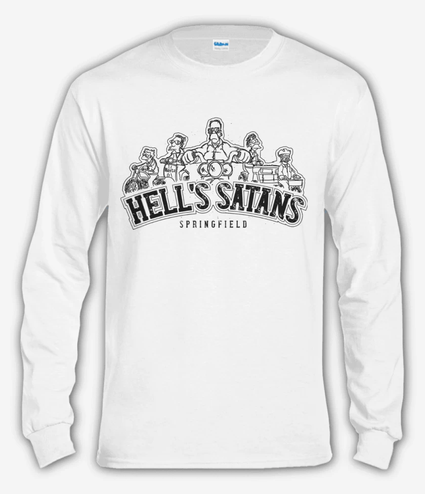 Polera manga larga Blanco de Los Hells Satans