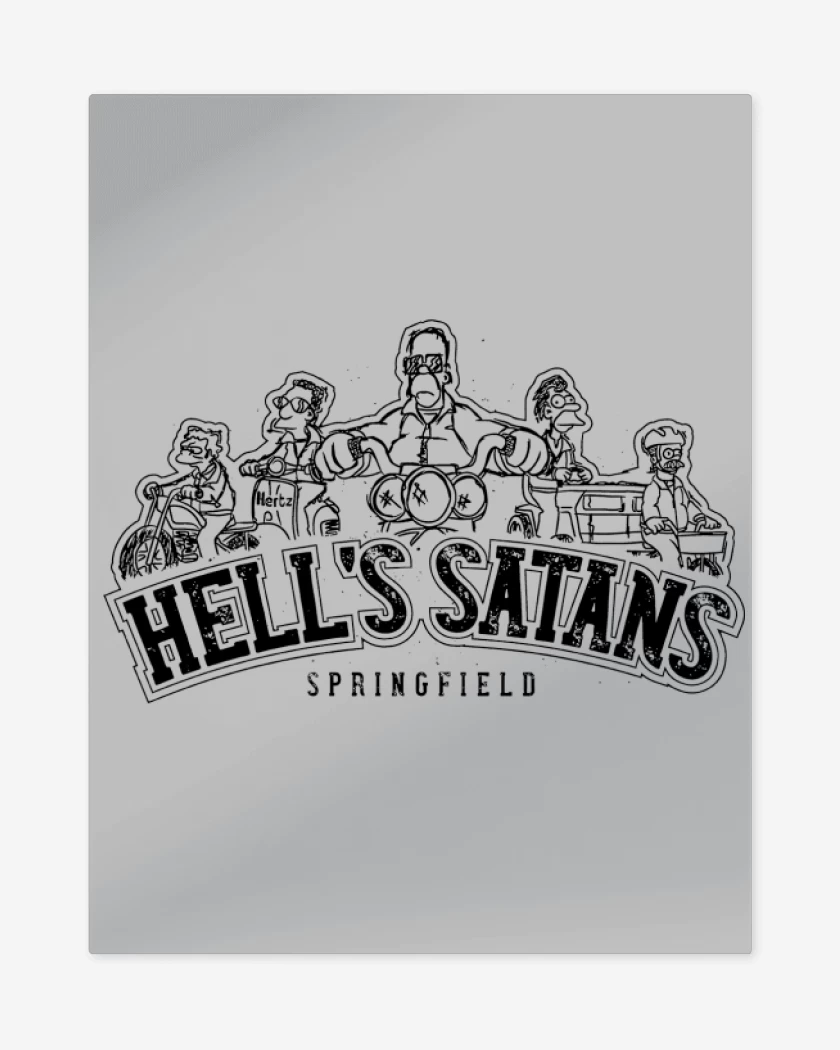 Print metalico Gris Melange de Los Hells Satans