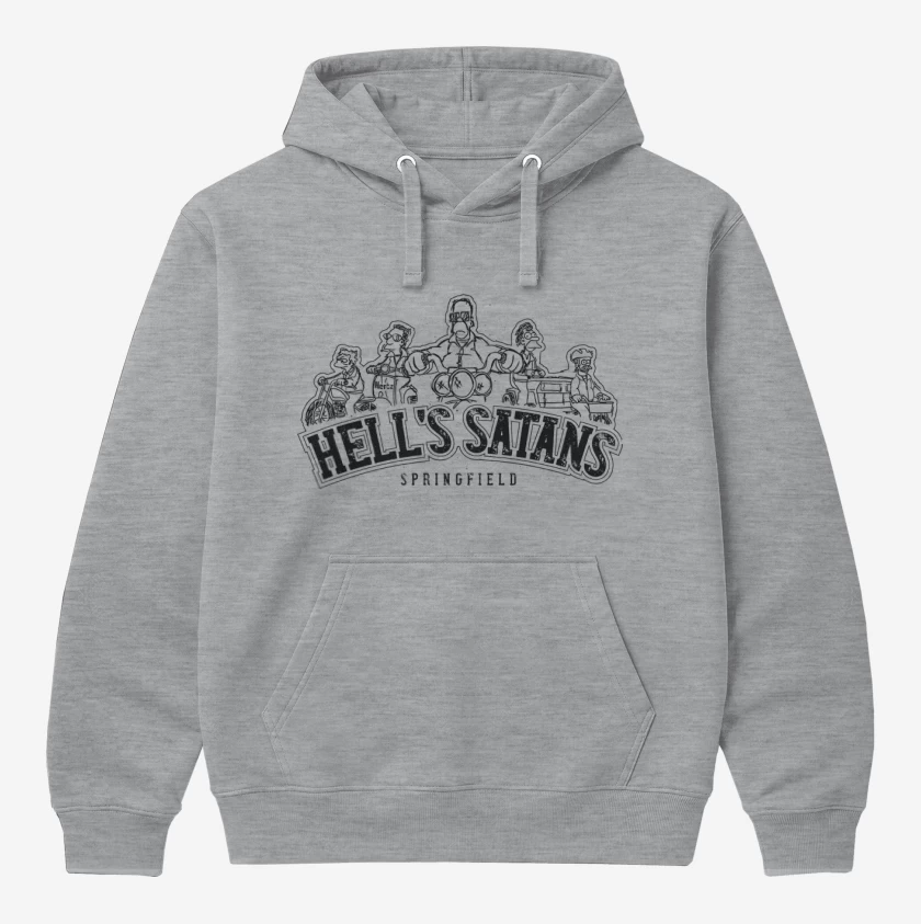 Polerón Canguro Gris Melange de Los Hells Satans