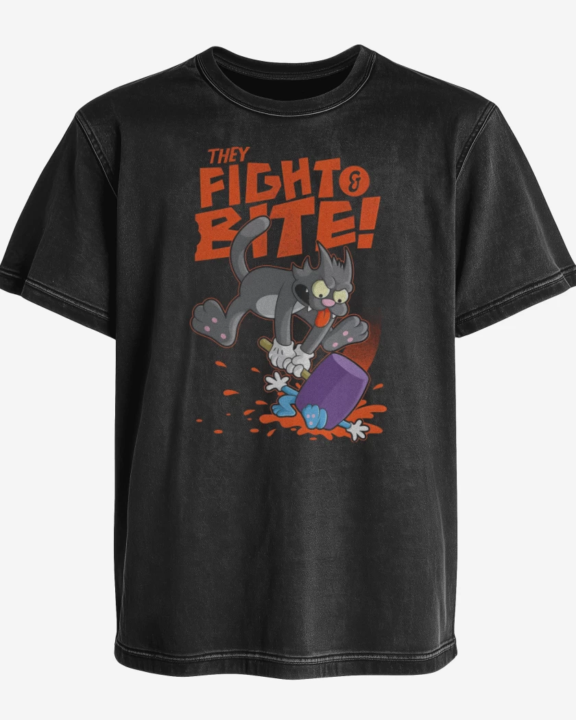 Polera desgastada Negro de La Muerte de Daly 