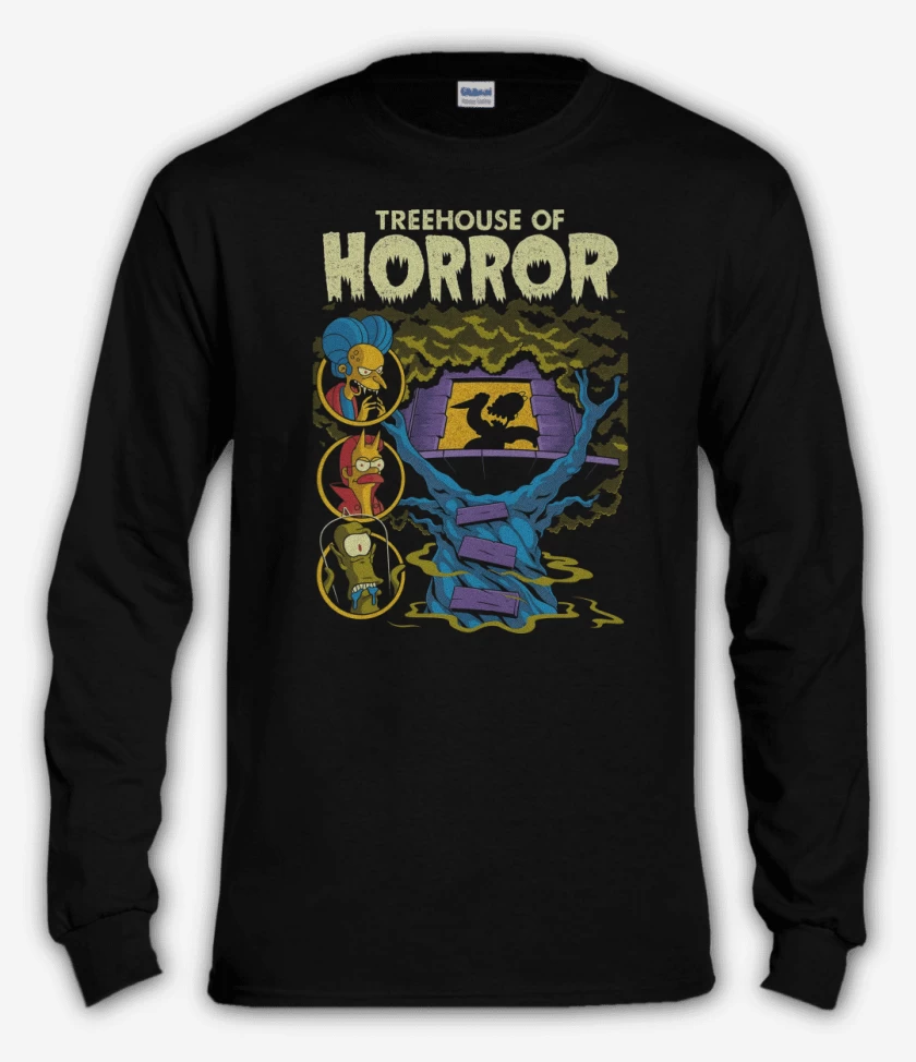 Polera manga larga Negro de Casita del Horror 