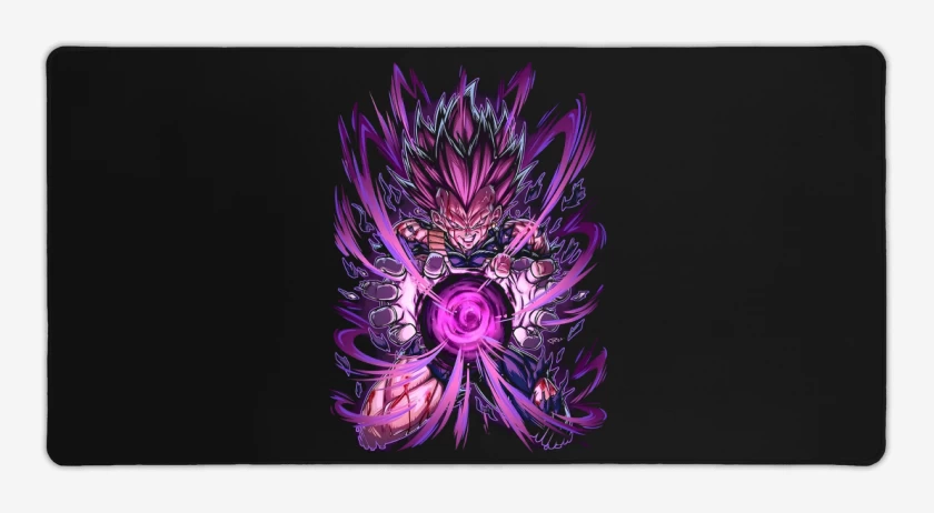 Mouse pad Gamer Negro de Ultraego Vegeta 